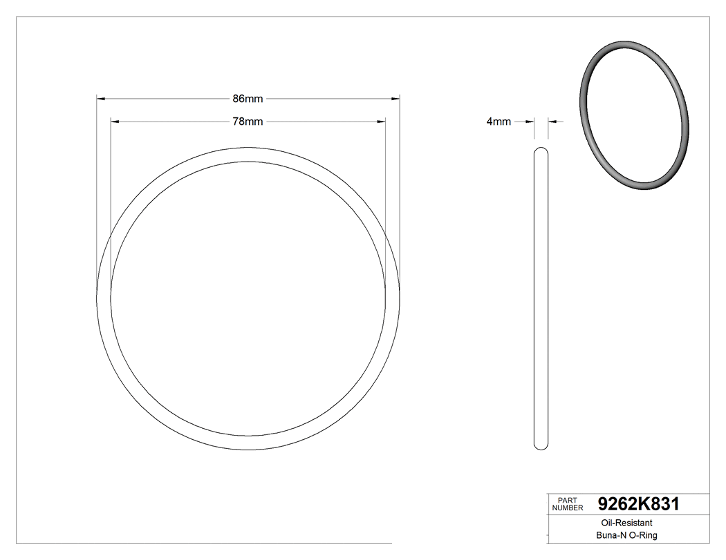 Technical drawing - 9262K831